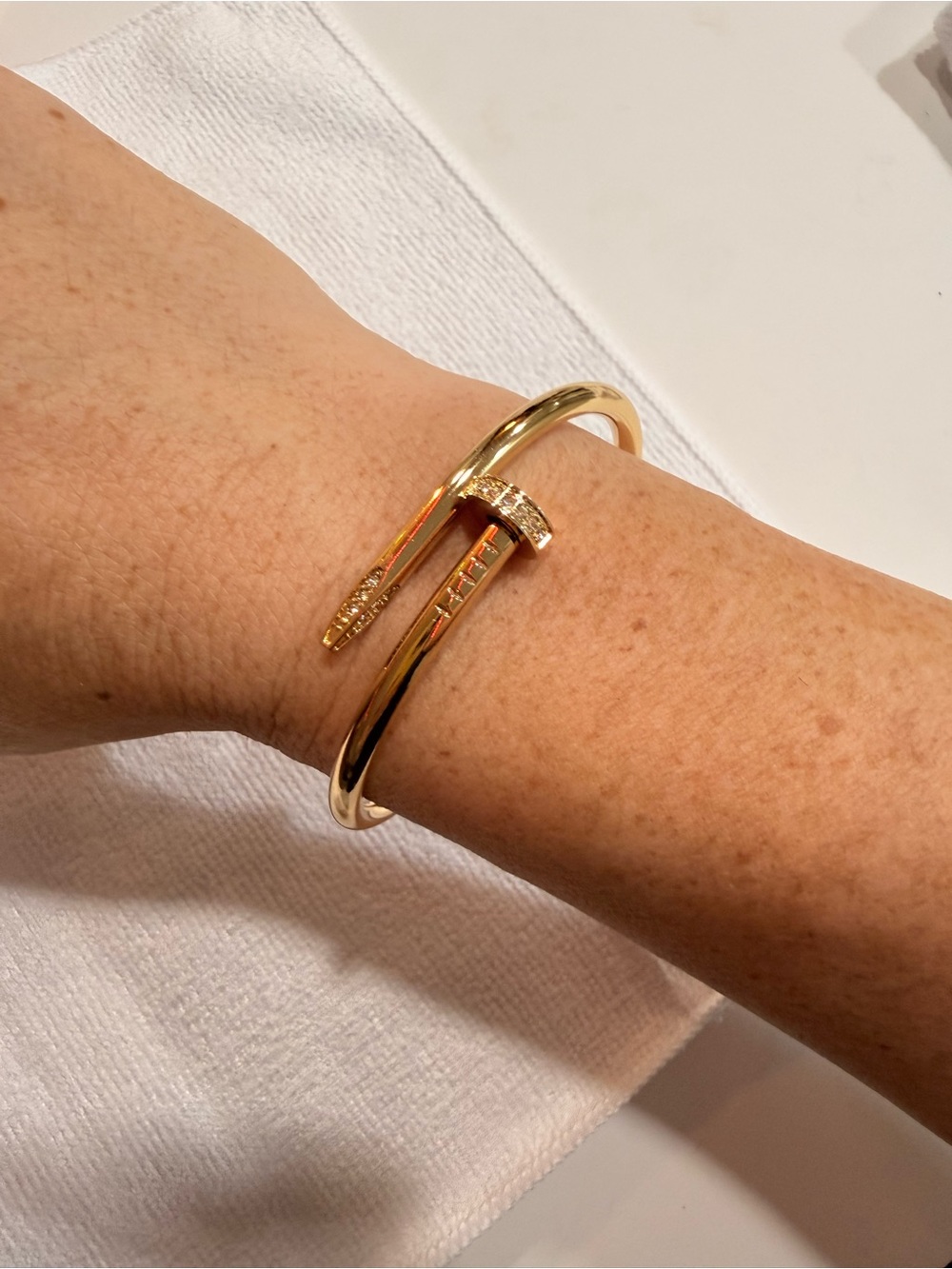 Designer Inspired Gold Plated Bangle - Picture 3 of 4